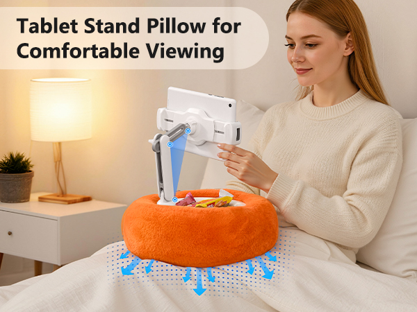 Tablet Pillow Stand for Bed, Compatible with 4.7&amp;#34;-13&amp;#34; Tablet/Kindle
