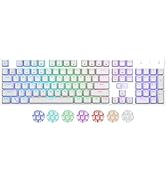 HUO JI E-Yooso Z-88 RGB Mechanical Gaming Keyboard USB Wired, Customizable RGB Backlit, Blue Swit...