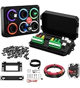 IZTOSS RGB 6 Gang Switch Panel Auto-Dimmable IP68 Waterproof Momentary Pulse Toggle with Memory F...