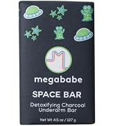 Megababe Underarm Bar Soap - Space Bar | With Detoxifying Charcoal for Odor Control | 4.5 oz