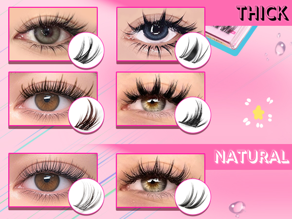 lash cluster natural eyelash cluster wispy cluster eyelash extensions managa lashes clusters fluffy