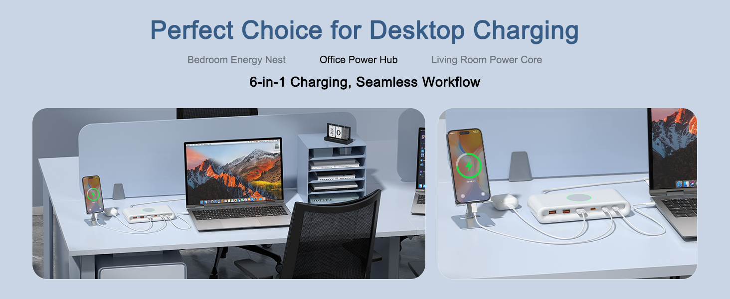 Perfect choice for desktop charging, office power hub solution