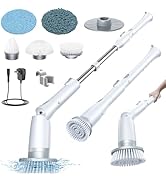 LABIGO Electric Spin Scrubber LA3 Pro, Cordless Bathroom Scrubber with 5 Replacement Head, 3 Adju...