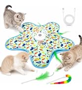 FurryJoy Interactive Hide and Seek Cat Toy with Bird Chirp Sound | 3 Speed Settings, Touch Auto-S...