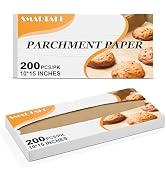 SMARTAKE 200 Pcs Pop-Up Parchment Paper Sheets, 10.7x15 Inch Pre-Cut Parchment Paper for Baking, ...