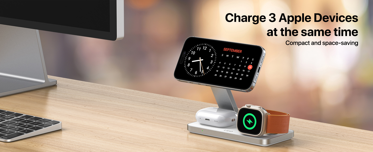 Foldable 3 in 1 Magnetic wireless charger