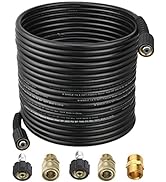 M MINGLE Pressure Washer Hose 50 Feet X 1/4 Inch for Most Brands, with 2 Quick Connect Kits, Comp...