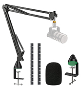 Rode Podmic Stand with Pop Filter - Microphone Boom Arm with Foam Windscreen