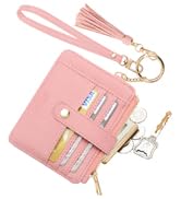 COOLANS Silicone Bracelet Wristlet Wallet Credit Card Holder RFID,ID Window,Key Ring Tassel,Slim ...