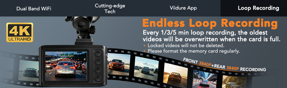 Dual Dash Cam Front and Rear