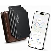 Wallet Tracker Card 4 Pack - Compatible with Apple Find My iOS Only | 0.08in Slim, IP68 Waterproo...