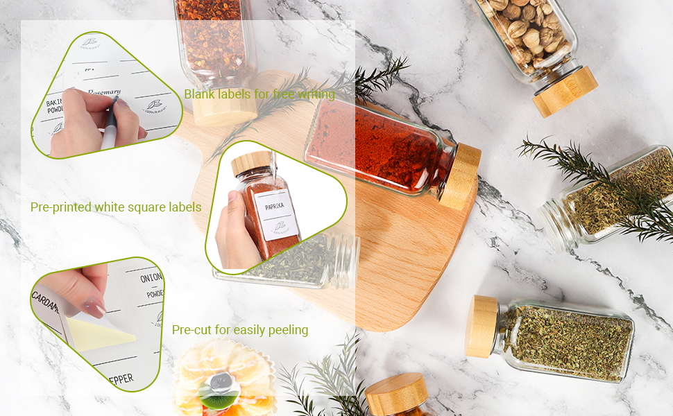 glass spice jars 6 oz