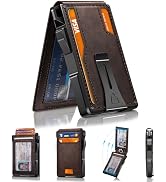 RUNBOX Wallet for Men, Mens Minimalist Wallet Holds 14 Cards, Compact Pop Up Wallet with Dual ID ...