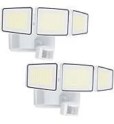 UME Battery Powered Motion Sensor Outdoor Lights 302 LED 1800LM, IP65 Waterproof Battery Operated...