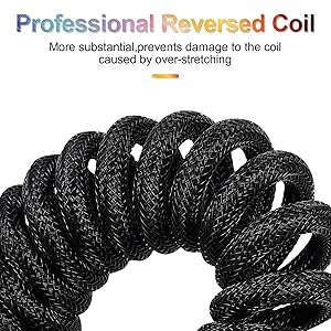USB C Keyboard Coiled Cable