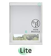 Yoolax Motorized Blinds with Remote, Blackout Smart Blinds for Windows Work with Alexa Google via...