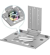 AVLT Adjustable Laptop Tray with Support for 120mm Fan Compatible with VESA 75x75 Monitor Arm - F...