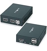 HDMI KVM Extender, 1080P@60Hz Ultra HD Resolution, Over Cat5e/6/7 Ethernet Cable, Up to 165ft/50m...
