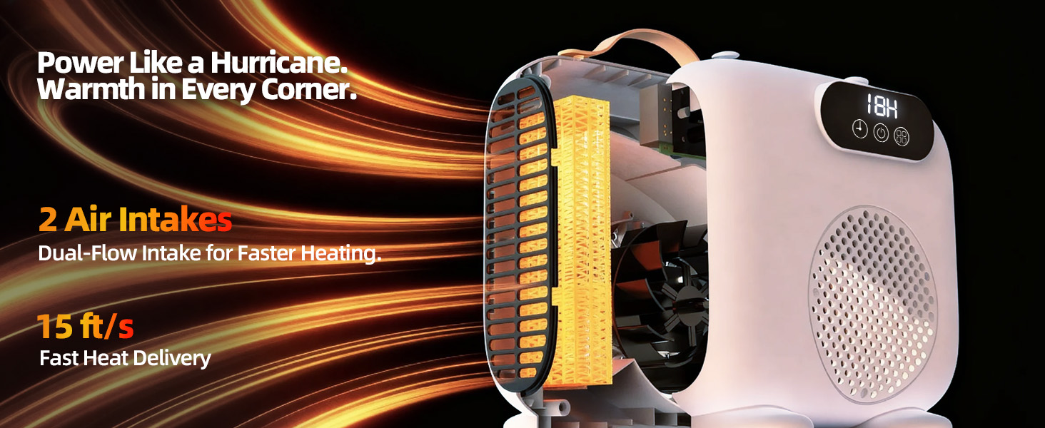 Spcae Heater Dual-Flow Intake
