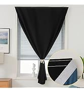 Jilron Autohesion Curtains for Windows,Bedroom Blackout Curtains for - Thermal Lnsulated Kitchen ...