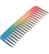 Wide Tooth Comb, Vintage Hair Brush Wide Tooth Comb Anti Static Hair Detangler Comb Gradient Head...