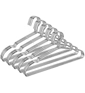 Clothes Hangers 50 Pack Heavy Duty, Ultra Slim Coat Hangers Space Saving, Non Slip Wire Metal Han...