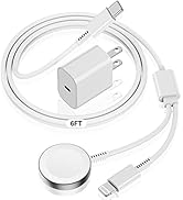 for Apple Watch Charger USB C for iPhone&amp;Watch, [MFi Certified] Magnetic 2-in-1 for iWatch Fast C...