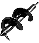 Tegarbed Auger Drill Bit for Planting 1 Pack, 4x12 inch,Auger Drill Bit Suitable for 3/8'' Hex Dr...