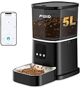 PGID Automatic Cat Feeder, 2.4G WiFi Automatic Dog Food Dispenser,Auto Dog Feeder with APP Contro...