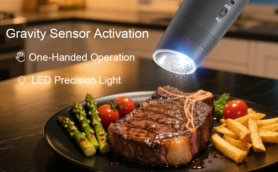automatic salt and pepper grinder set