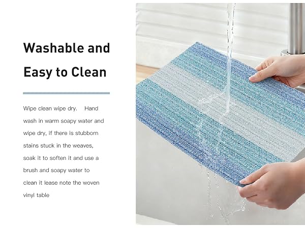 Stain Resistant Foldable Placemats Washable Wipeable Placemat for Kitchen Dining Table Decoration