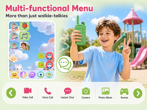 Multi-functional Menu More than just walkie-talkies
