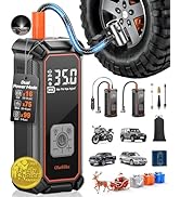 OlarHike Cordless Tire Inflator Portable Air Compressor, 150PSI Dual Power - 5400 mAh & 12V DC, A...