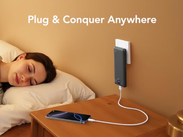 portable charger with cords attached