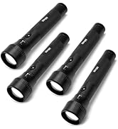 Hilngav 4 Pack Heavy Duty 2-Cell D Battery LED Big Flashlights, Zoomable Single Mode Aluminum All...