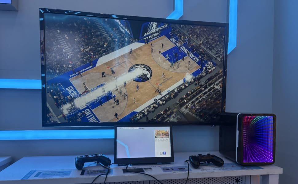 ini Fridge, 6 Cans Small Refrigerator with Dimmable LED Light &amp; Mirror Door, Portable