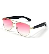 Piluyaa Smart Sunglasses with Bluetooth 5.4 for Men/Women, Auto On/Off Hall Sensor, HD Stereo Sou...