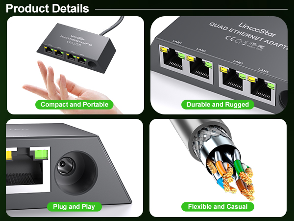 1 to 4 Ethernet Adapter