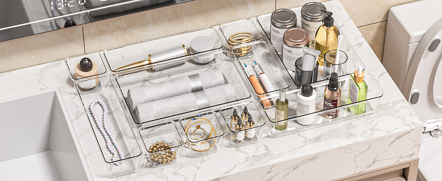 bathroom drawer organizer