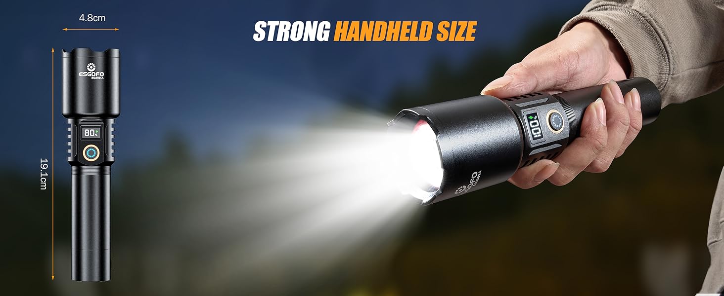 ESGOFO super bright LED rechargeable flashlight high lumens