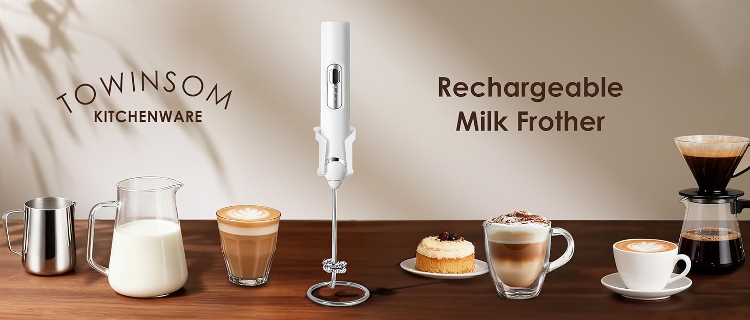 ToWinSom milk frother white