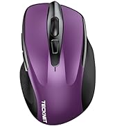 TECKNET Wireless Mouse (2.4G &amp; BT5.0/3.0) Silent Mouse 4800 DPI Computer Mouse 8 Buttons Bluetoot...