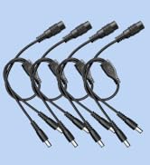 ANLINK 4PCS 1 to 2 Way DC Power Splitter Cable, 1 Female to 2 Male Connector, DC Plug 5.5mm x 2.1...