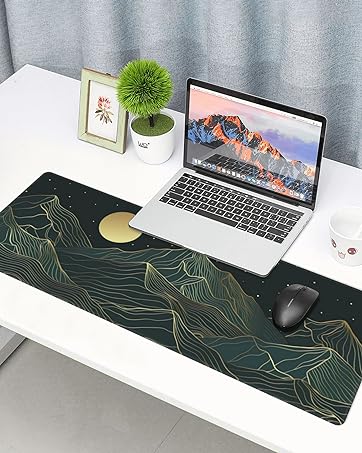 Topographic contour moutain moon mouse pad