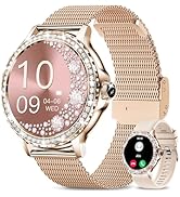 Smart Watches for Women (Answer/Make Call) with Diamonds, 1.3”HD Screen Bluetooth Smartwatch for ...