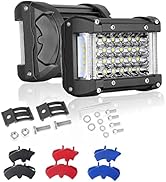 Auto Power Plus Side Shooter Led Pods, 2PCS 204W Quad Row Light Bar Spot Beam LED Driving Light P...