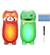 Hilngav 2 Pack Small Mini LED Flashlights for Kids - Cute Small Animal Flashlight - 2 in 1 Campin...