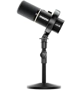MAONO PD200W Hybrid Wireless Podcast Microphone for PC, Dynamic XLR USB Mic with Desktop Stand, S...