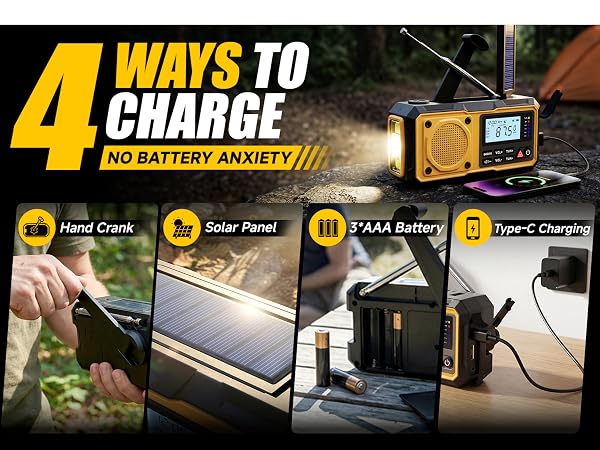 emergency radio; weather radio; hand crank radio; NOAA weather radio; emergency weather radio