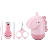 Baby Nail Kit Baby Nail Clippers Set with Cute Case Nail Clipper Scissors Tweezers Baby Nail File...